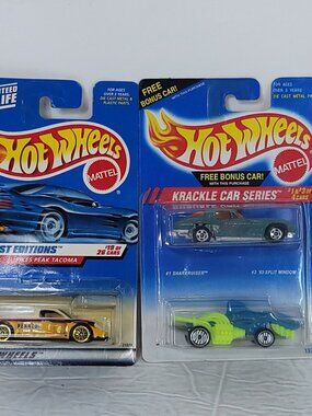 Hot Wheels Krackle Car 2 Pack Sharkruiser Split Window Pikes Peak Tacoma Lot
